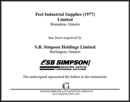 Peel Industrial Supplies (1977) Ltd.