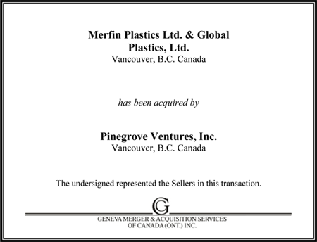 Merfin Plastics Ltd & Global Plastics Ltd.