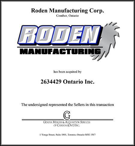 Roden Manufacturing Corp.