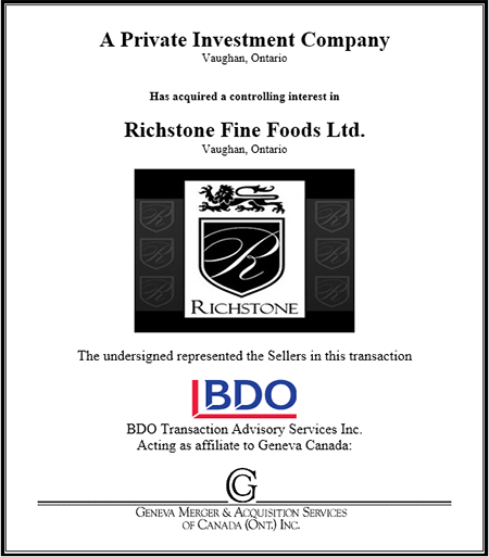 Richstone Fine Foods Ltd.